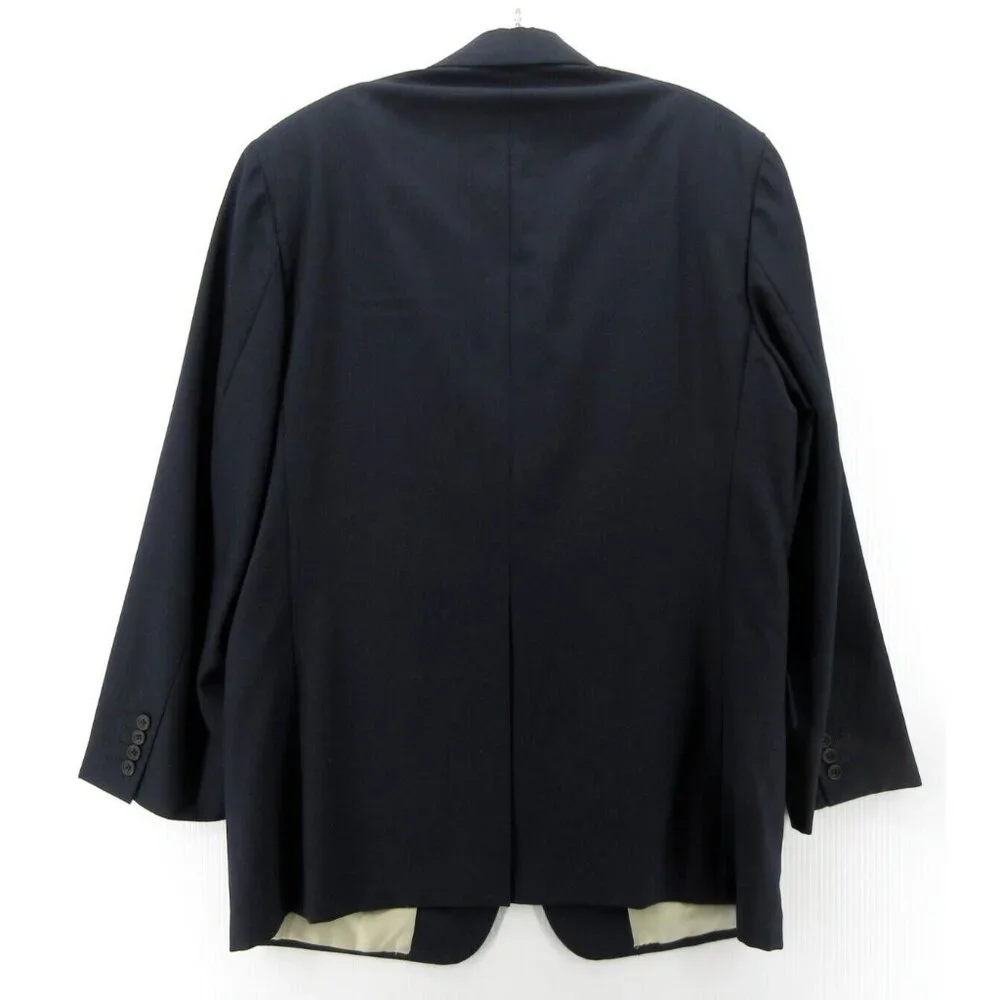 VINTAGE Paul Stuart Sport Coat 42 Long Blazer Wool Jacket Navy Lined